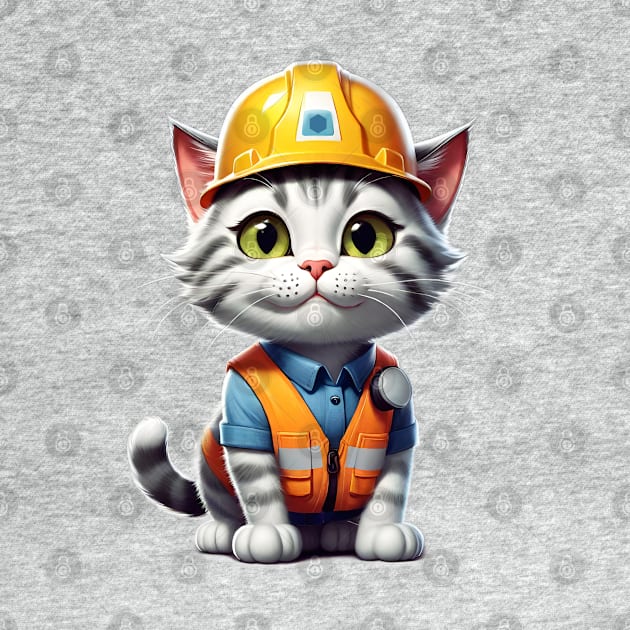 Cat With Hard Hat by Wilcox PhotoArt